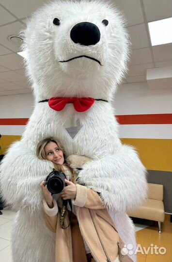 Большой белый мишка / день рождения / аниматор