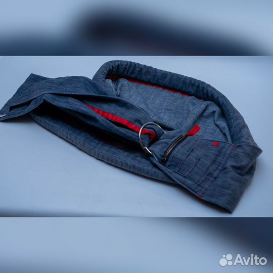 Слинг на кольцах джинсовый