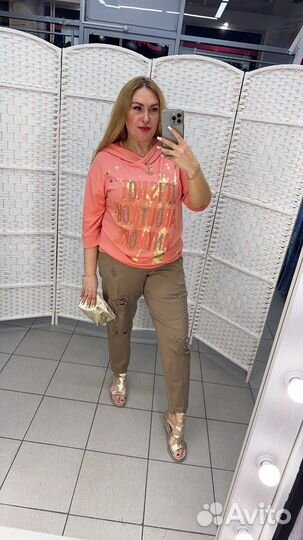 Свитшот со стразами турция 48-56