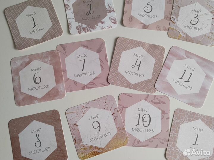 Карточки для фотосессии новорождённой девочки