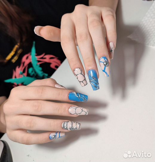 Наращивание гель лак маникюр