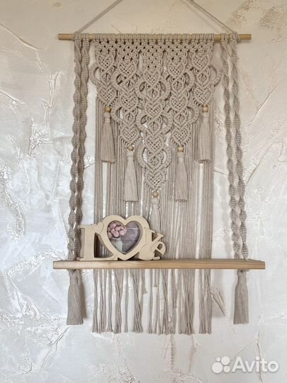 Макраме подвесная полка