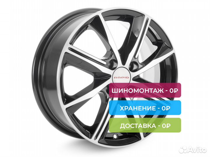 R15 4x100 6J ET50 60,1 Rapid Арнар Алмаз чёрный