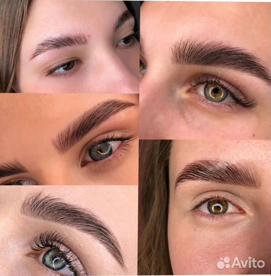 Модель на макияж Ламинирование бровей
