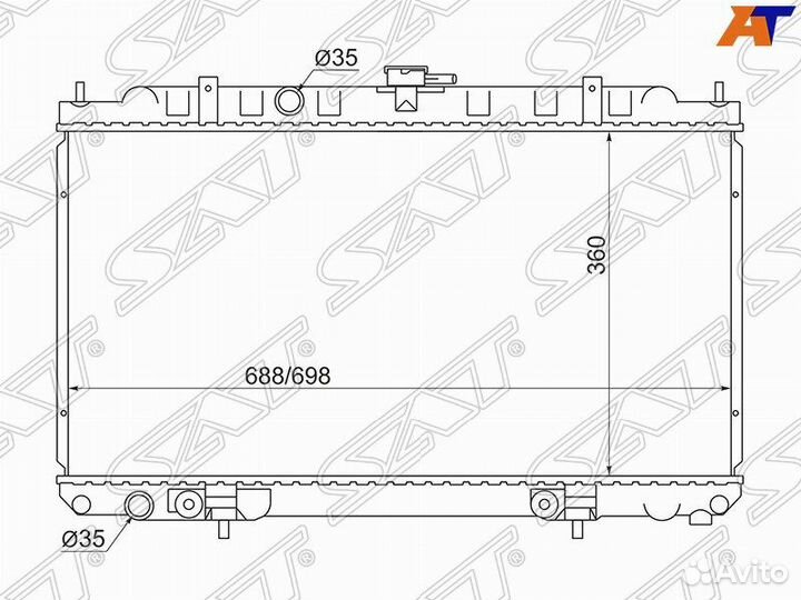 Радиатор primera P12 01-08 RHD QR20 / 25 / SR20