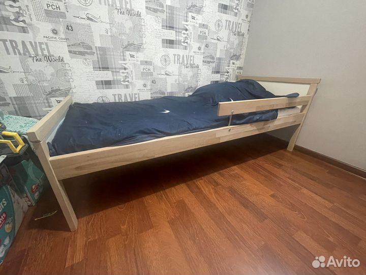 Детская кровать от 3 лет с бортиками IKEA