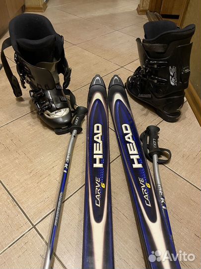Горные лыжи head 180 + ботинки dolomite 28,5