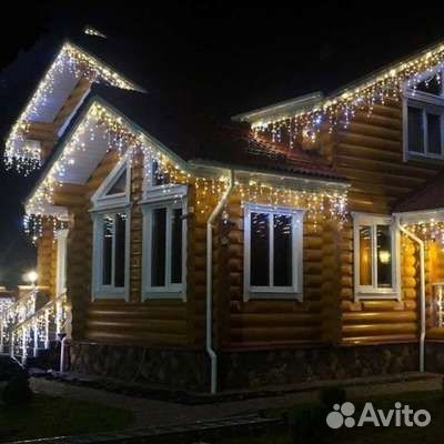 Гирлянда уличная бахрома 12м и 6м