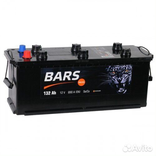 Акб 132Ач Bars silver российская полярность