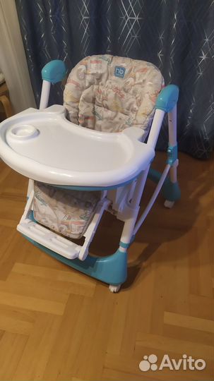 Стульчик для кормления Happy Baby Kevin Aquamarine