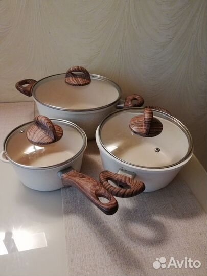 Набор кастрюль бу литой алюминий