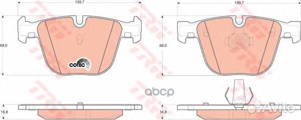Колодки тормозные дисковые задн BMW: 5 03, 5 T