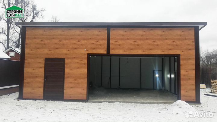 Гараж из сендвич панелей