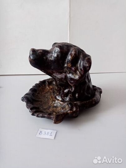 Статуэтка. Голова собаки. Пепельница.СССР