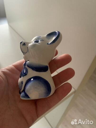 Фигурка мышка мышь гжель