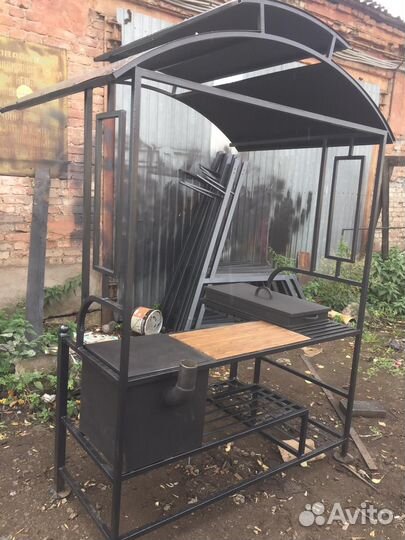 Мангал угловой (печь+мангал)
