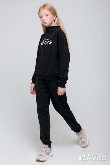 Джемпер для девочки кб 301805 черный к65 (152)