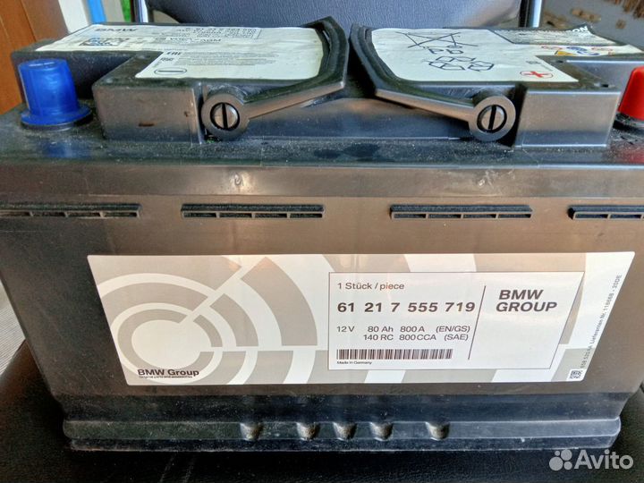 Аккумулятор BMW X1 80Ah 800A AGM старт-стоп