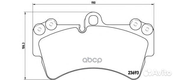 Колодки тормозные (Перед.) P85065 Brembo