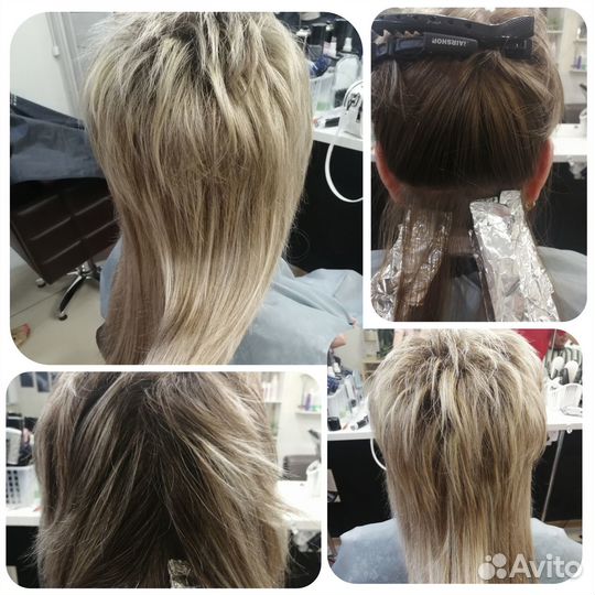 Мелирование, тотал блонд