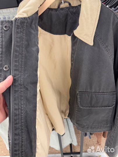 Жакет с вельветовым воротником