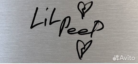 Lil Peep автограф на металле в рамке подарочный