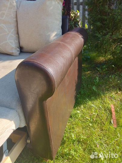 Кожаный угловой диван бу