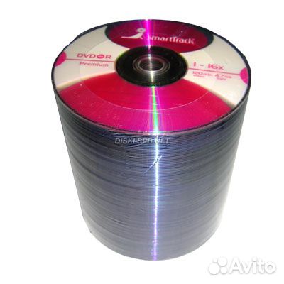 DVD-R диск 16x Smart Track 4.7 Гб, 100 дисков (шпи
