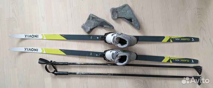 Комплект лыжи, ботинки