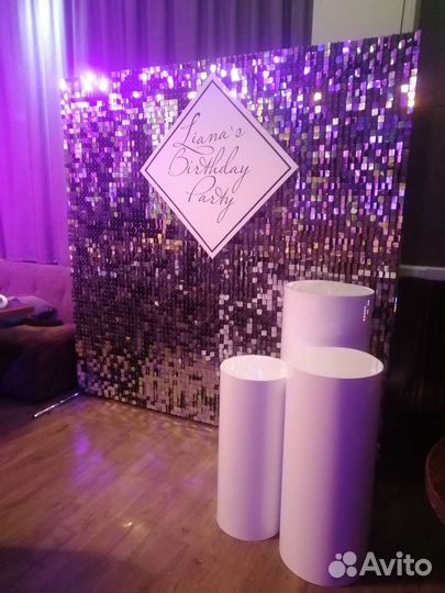 Фотозона из пайеток аренда
