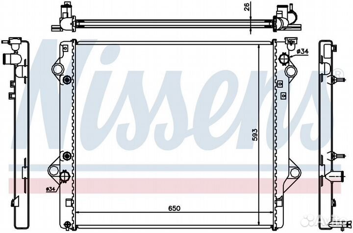 Радиатор охлаждения двс toyota FJ cruiser (2005) F