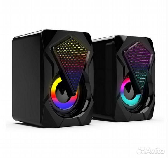 Колонки 2.0 с RGB подсветкой
