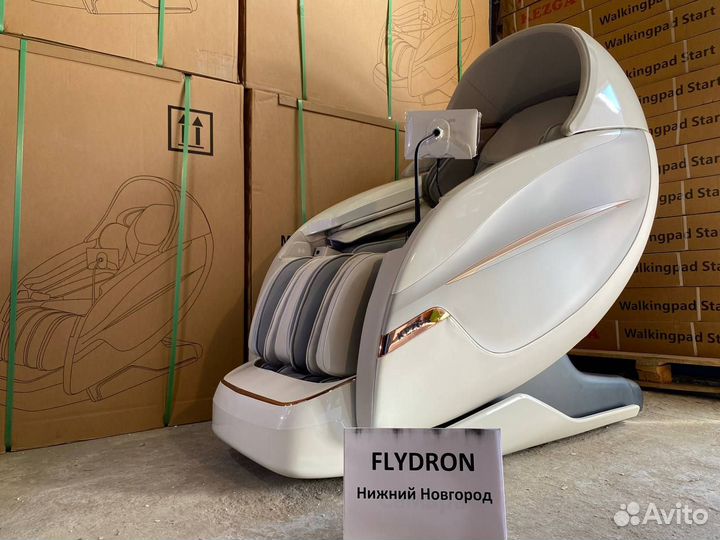 Массажное кресло премиальное Kezga Chair белое v5