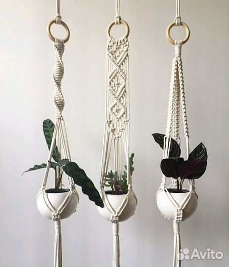 Кашпо подвесное макраме