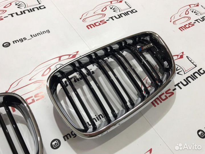Решетка BMW 2 Series f22 Черный глянец + хром М2