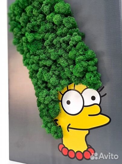 Панно из стабилизированного мха Симпсон