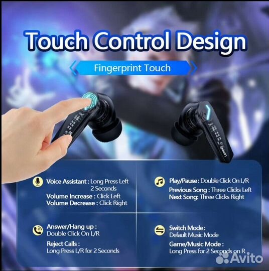 Беспроводные наушники Lenovo GM2 PRO