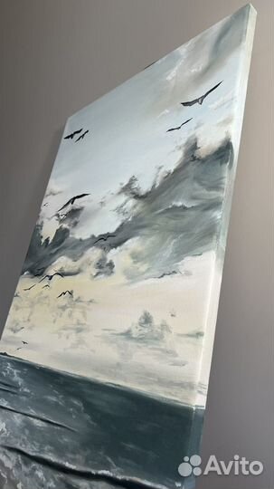 Картина маслом. Морской пейзаж