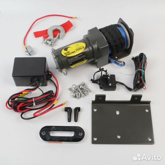 Лебедка 2500Lbs (1134 кг) синтетический трос Kiwi