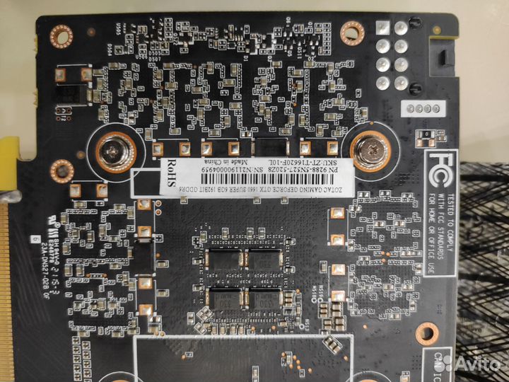 Видеокарта gtx 1660 super zotac 6GB