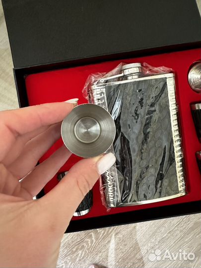 Подарочный набор для мужчин фляжка стопки