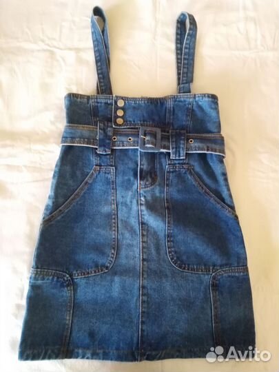 Джинсовый сарафан S