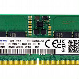 Новые модули sodimm DDR5 8GB Samsung 5600мгц