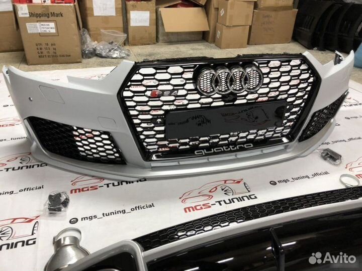 Бампер на Audi A4 B9 в стиле RS4 15-н.в