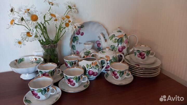 Новый кофейный сервиз Вишня лфз попредметно