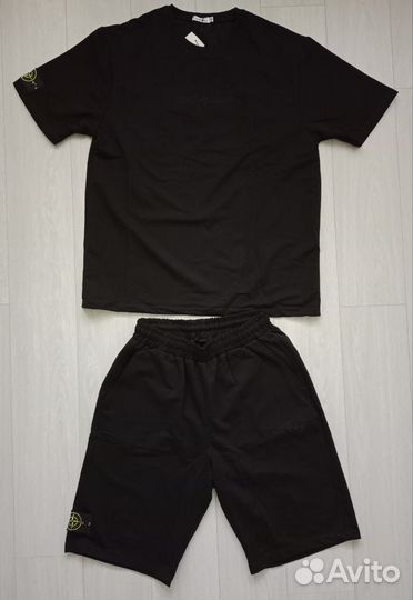 Костюм летний шорты и футболка Stone Island рS-2XL
