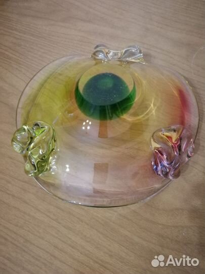 Конфетницы, пепельницы из гутного стекла