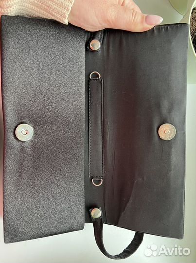 Сумка/Клатч чёрный атласный