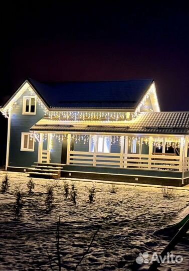 Гирлянда уличная бахрома 12м и 6м