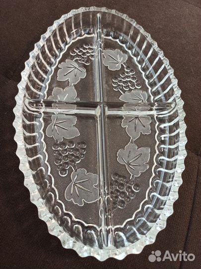 Менажница хрустальная